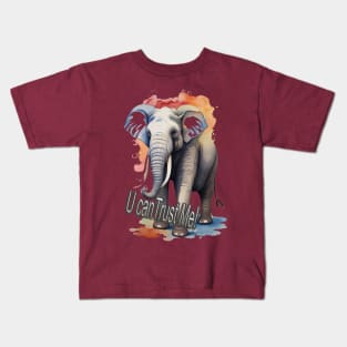 ELEPHANT U CAN TRUST ME! Kids T-Shirt